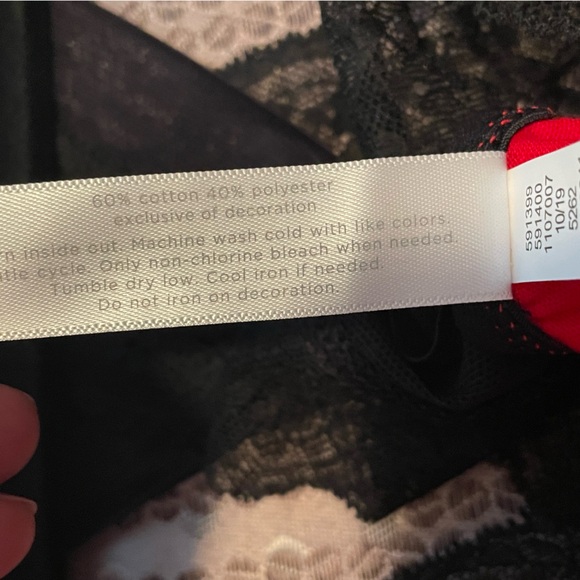 Lane Bryant Red and Black Lace Chemise Size 22/24 - Picture 6 of 7